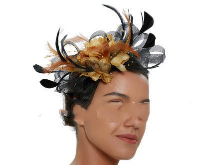 European And American Horse Festival Tea Party Mesh Hair Accessories Billycock Barrettes