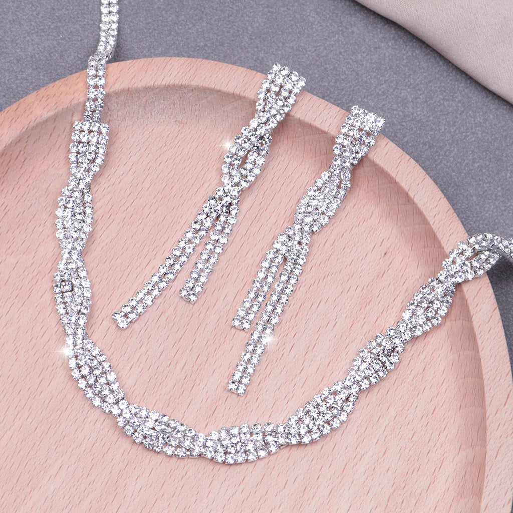 Exaggerated And Exquisite Necklace Earring Set Two-piece Set