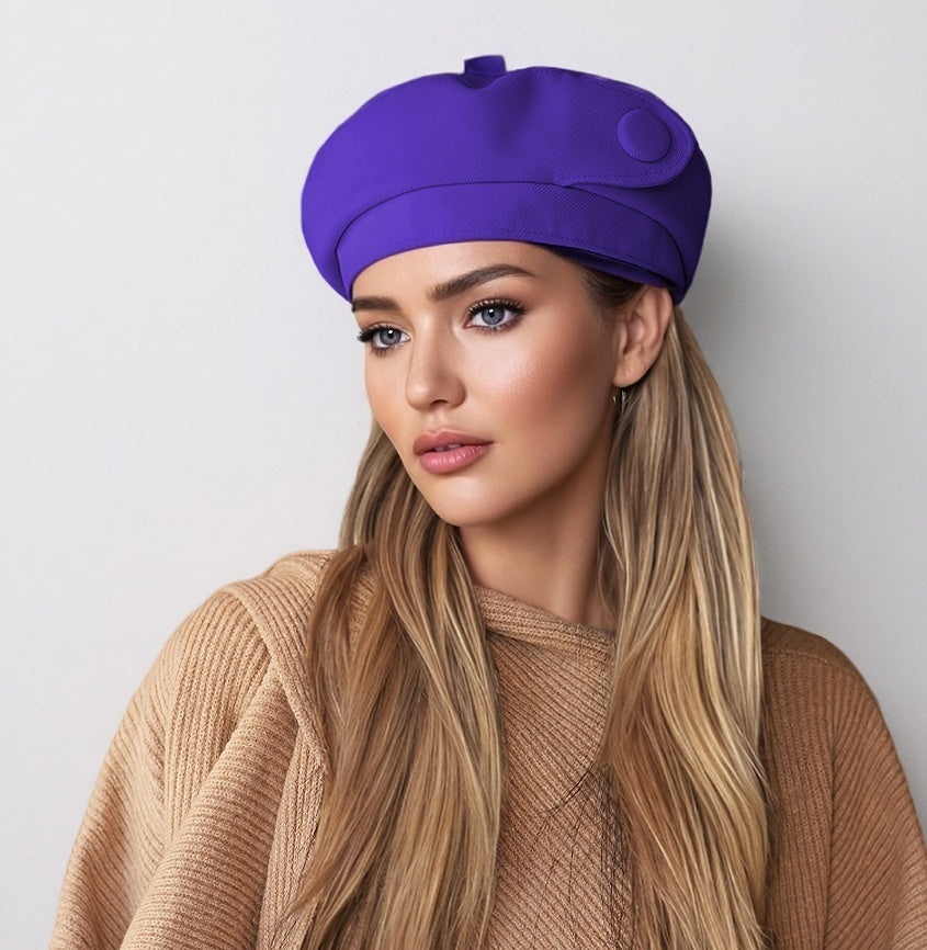 The High-end Button Beret Makes Your Face Look Smaller