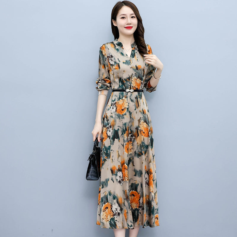 Printed Dress Slim Fit Fashion Women