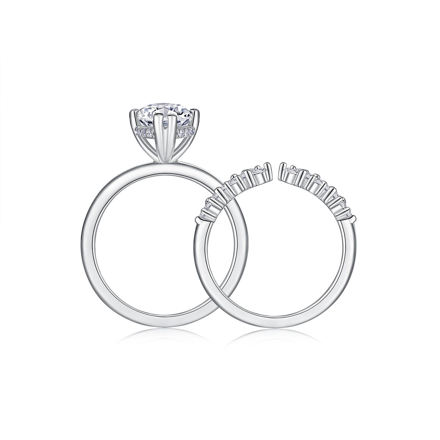 Star Eye Ring - Set With Top-quality Moissanite S925 In Silver And Platinum-plated, This Wedding Ring Can Be Inspected With A Diamond Pen