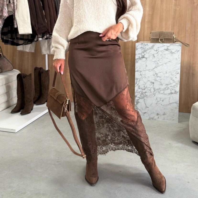 Women's Hot Girl Slimming Solid Color Hip Skirt