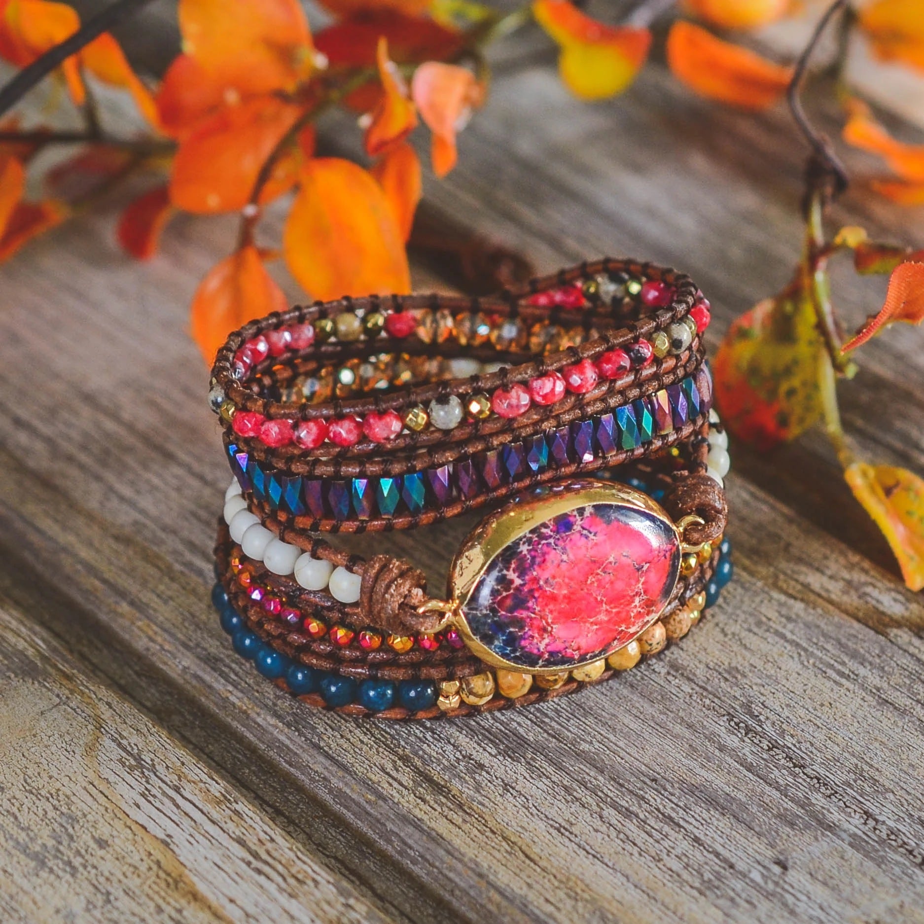 Ethnic Style Love Accessories Mixed Stone Bracelet