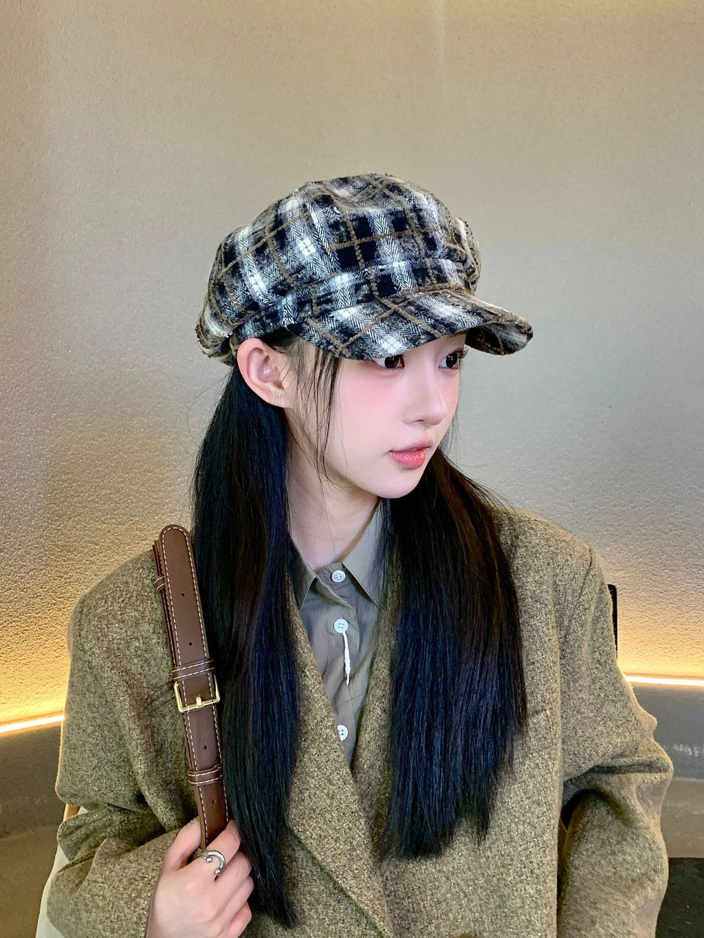 Retro British Peaked Cap All-match Face-looking Little Newsboy Hat