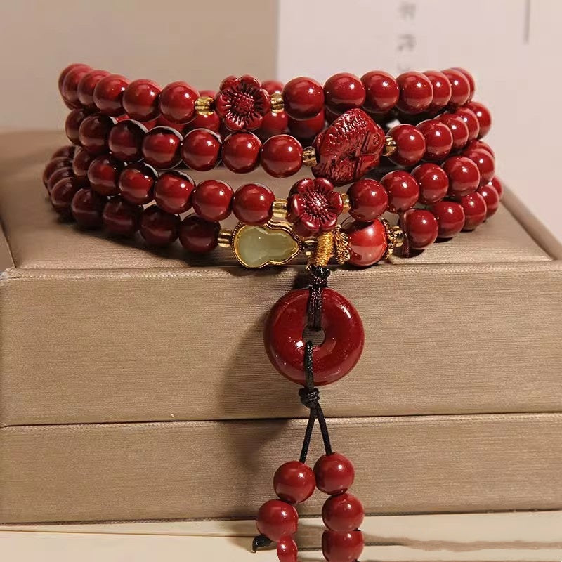 New Chinese Multi-layer Cinnabar Pisces Bracelet