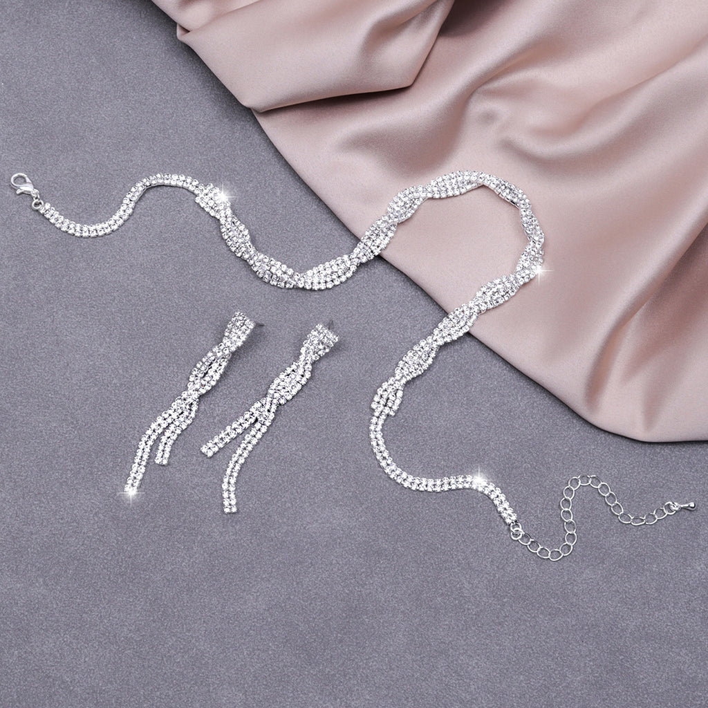 Exaggerated And Exquisite Necklace Earring Set Two-piece Set