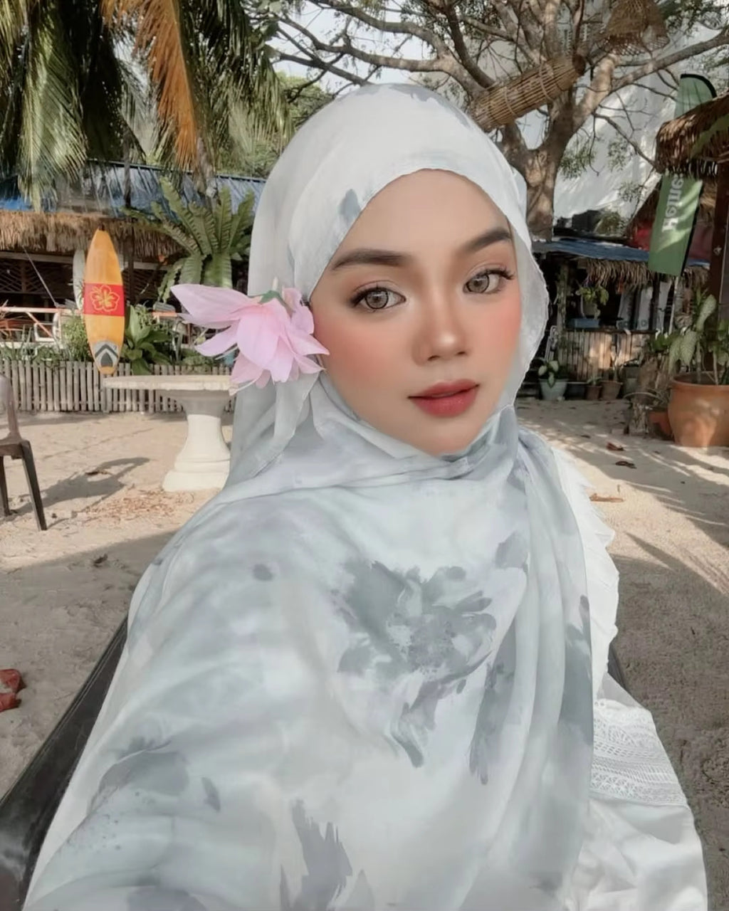 Watercolor Series Satin Polyester Ethnic Shawl