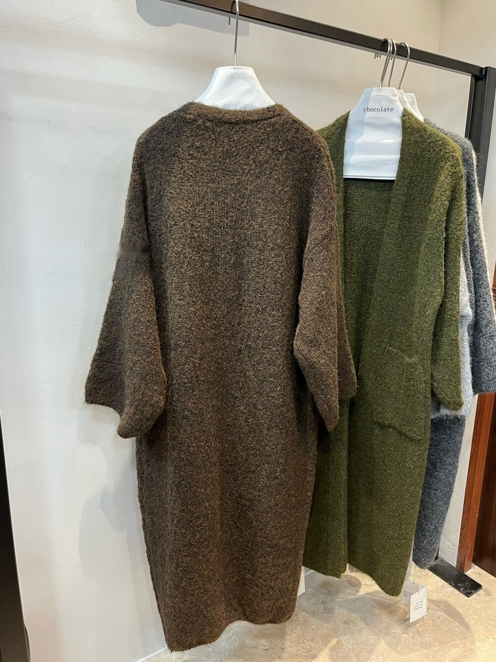 Idle Style Large V-neck Loose Long Knitted Cardigan