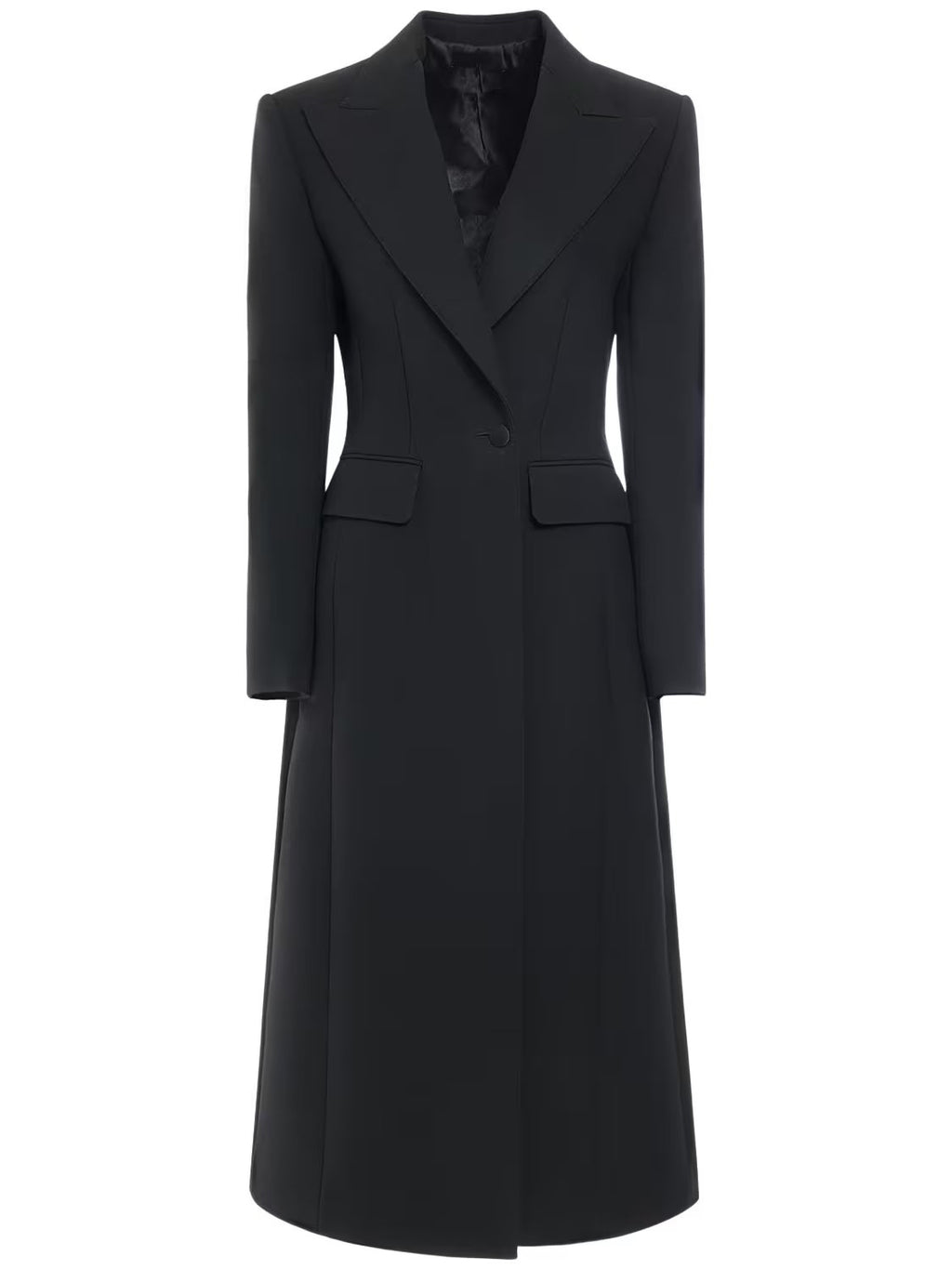 Slim Fit Skirt Hem Women's One Button Mid-length Suit Coat