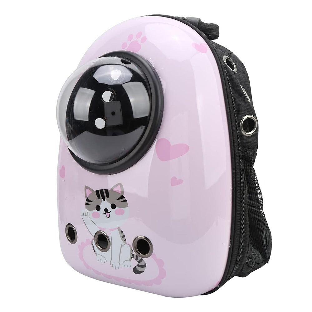 Small Animal Carrier Backpack - Pink Cat