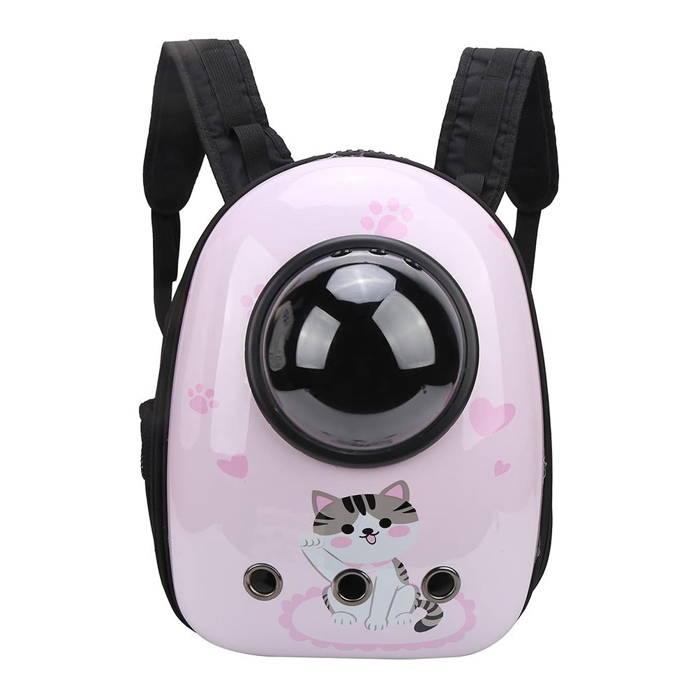 Small Animal Carrier Backpack - Pink Cat