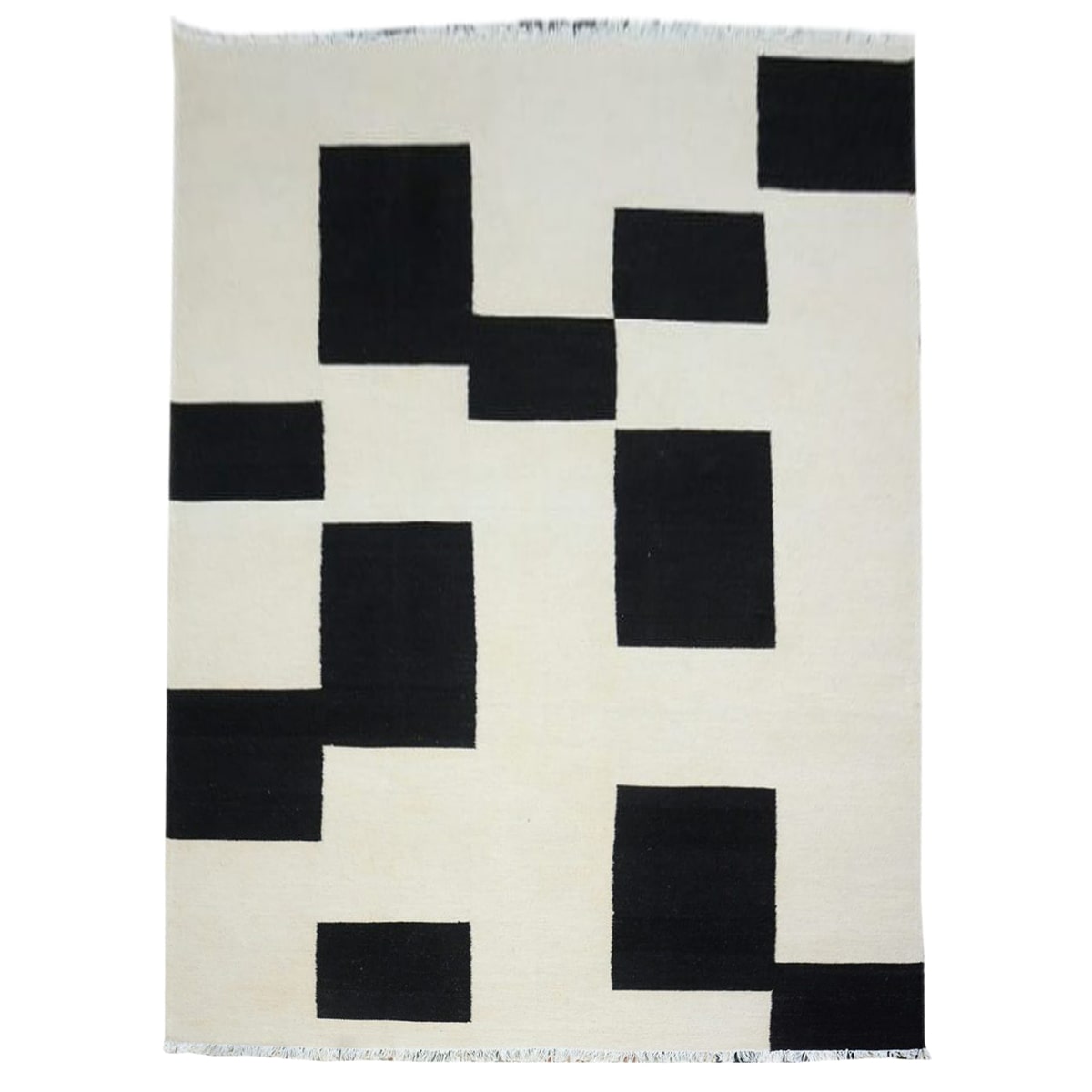 Handmade-Black-And-White-Rug-Kilim